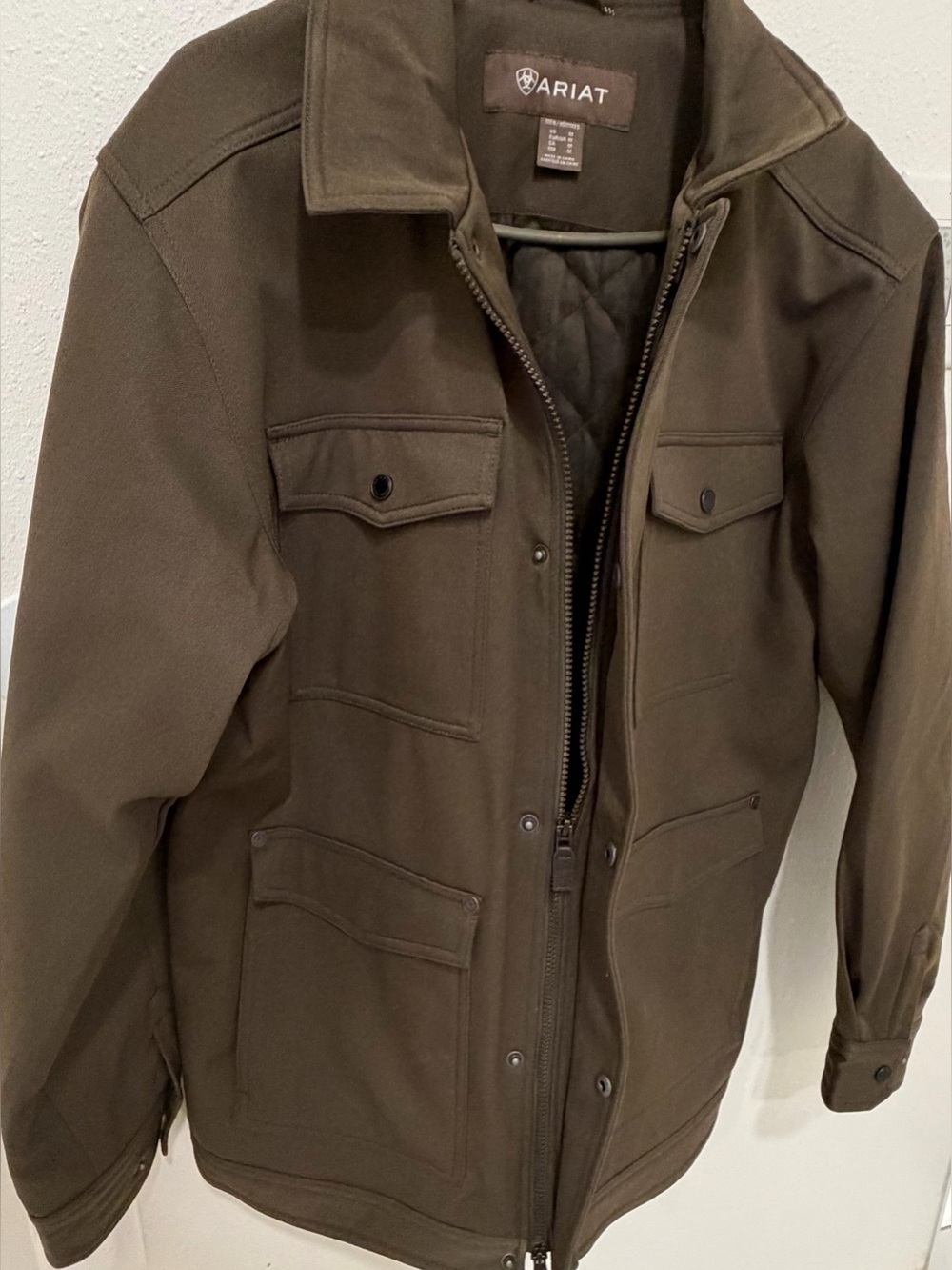 Ariat Men's Abilene Coat Jacket Insulated Wren Heather Brown Medium NWOT - Picture 4 of 11
